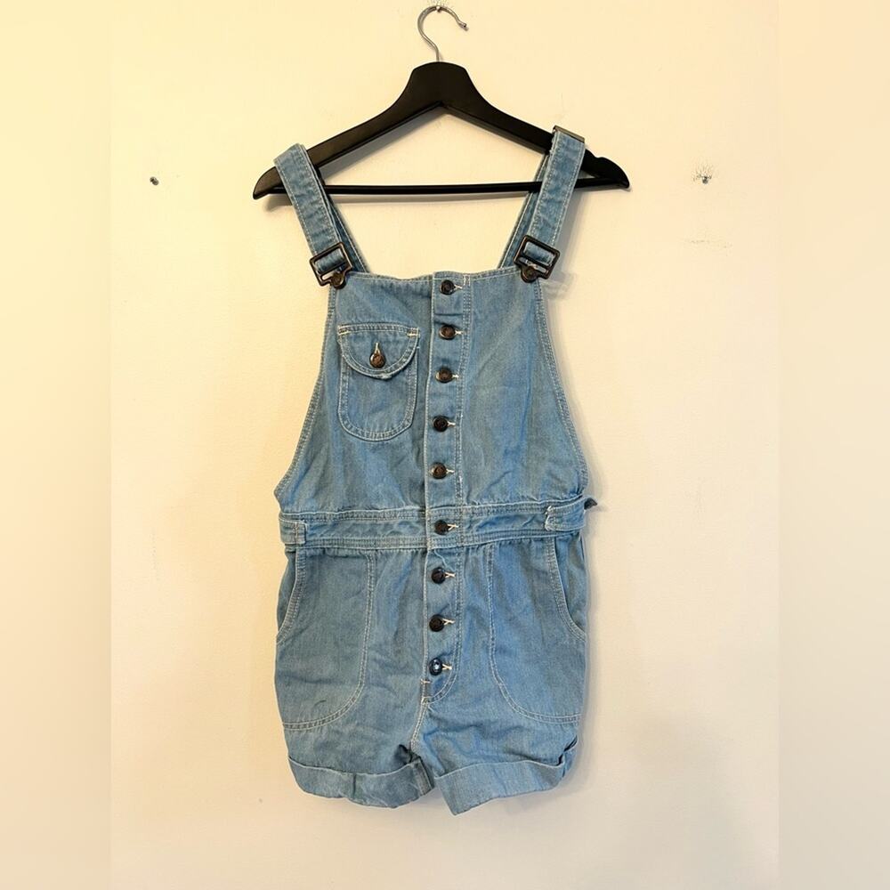 Vintage RARE hang ten 70s overalls denim short overalls summer sanfordized XS